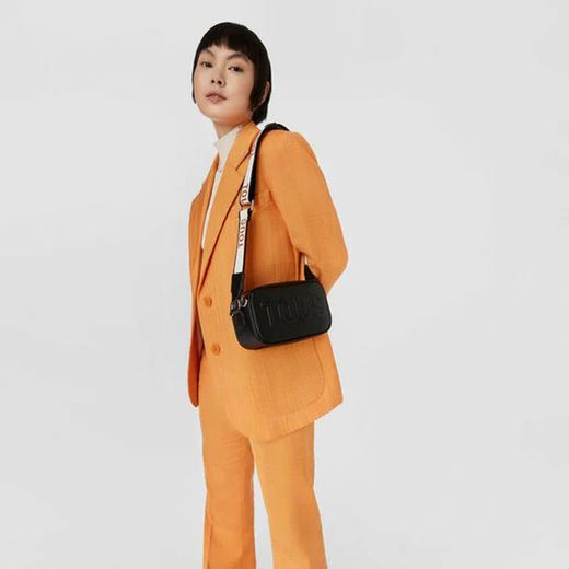 Schwarze Reporter-Umhängetasche von Tous La Rue