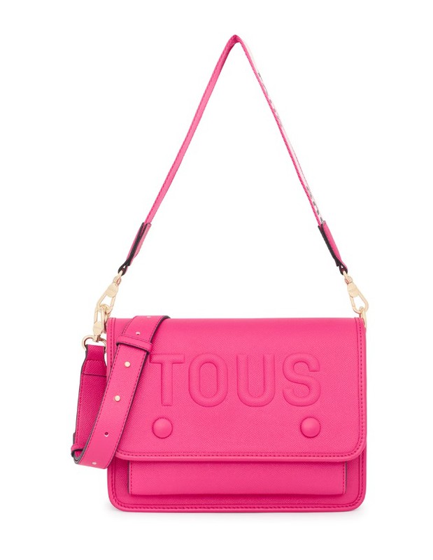 Small Pink Tous La Rue Audree Crossbody Bag