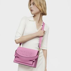 Tous Audree mittelgroße Brenda Rosa Umhängetasche