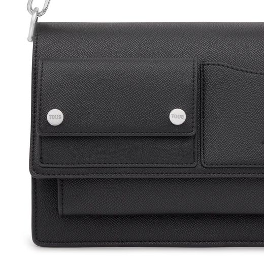 Tous Audree Pockets Medium Schwarze Schultertasche