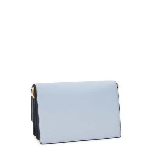 Tous Audree Saffiano Schultertasche, mittelgroß, Marineblau