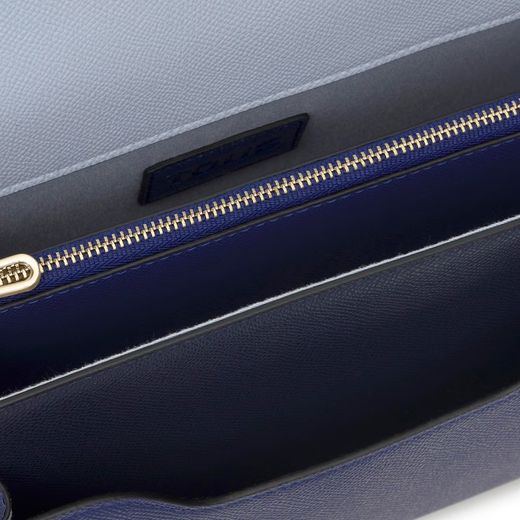 Tous Audree Saffiano Schultertasche, mittelgroß, Marineblau