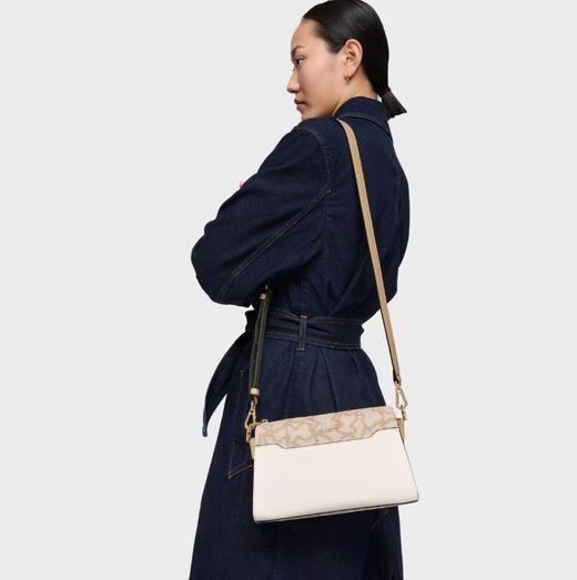 Tous mittelgroße Schultertasche Kaos Icon Ivory