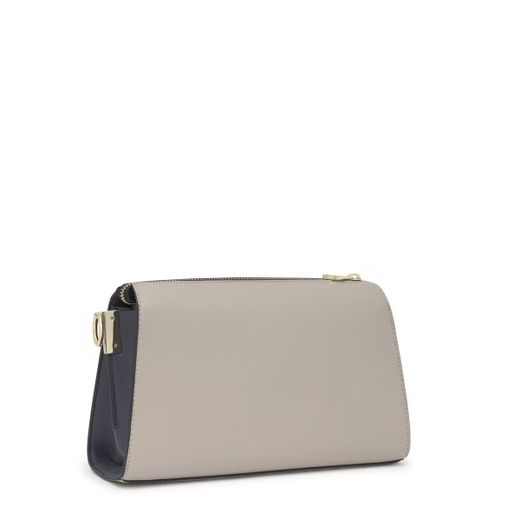 Mittelgroße Tous Kaos Icon Schultertasche in Taupe