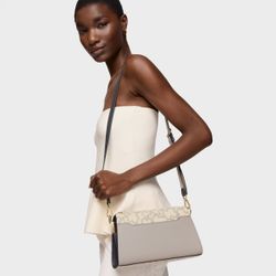 Mittelgroße Tous Kaos Icon Schultertasche in Taupe