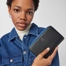 Mittelgroßes Portemonnaie TOus New Dubai in Schwarz und Blau