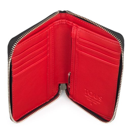 Kleine Geldbörse TOus Kaos in Beige und Rot