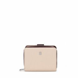 Billetera pequeña Tous New Dubai beige y marrón