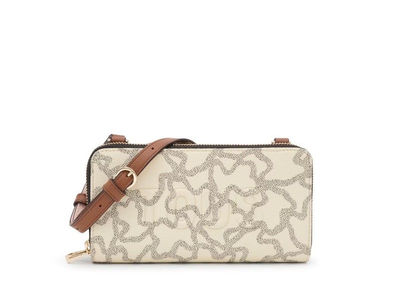 Billetera Portamóvil Tous Kaos Icon beige 2002021401 minibolso