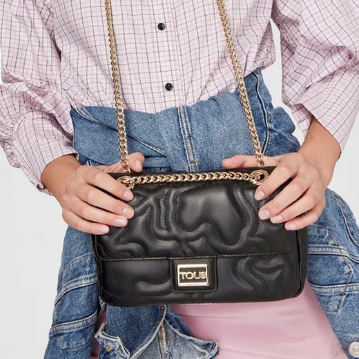 Umhängetasche Tous Kaos Dream in Schwarz mit Klappe