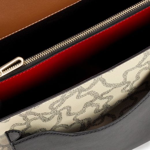 Bolsa transversal média Tous Audree Kaos Icon bege