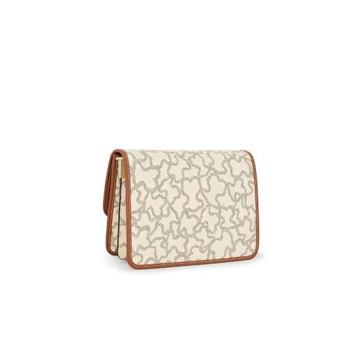 Bolsa transversal média Tous Audree Kaos Icon bege