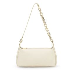 Bolso Bandolera Tous Chain Fold en piel color Beige
