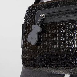 Tous Umhängetasche aus schwarzem Lackleder