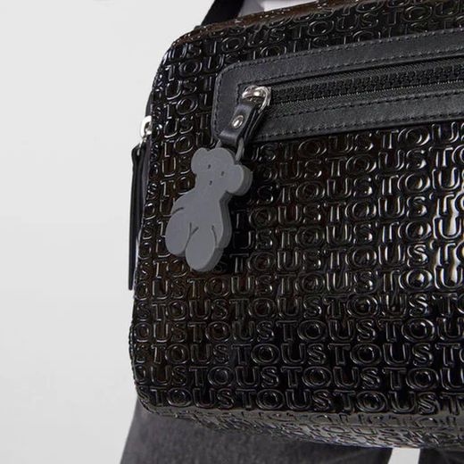 Tous Umhängetasche aus schwarzem Lackleder