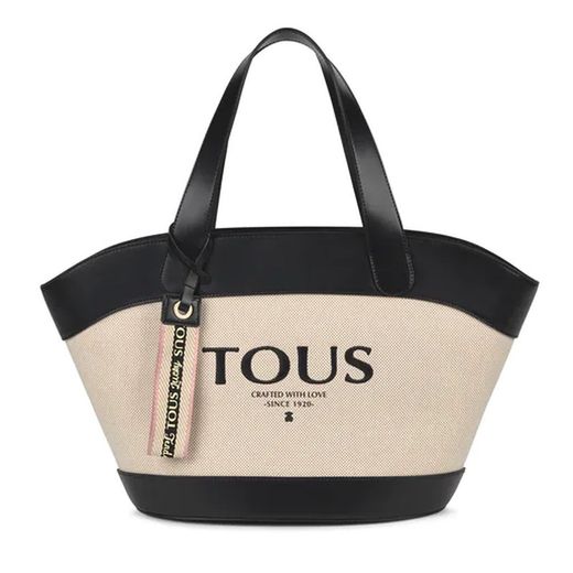 Bolso Capazo Tous Cotton beige y negro