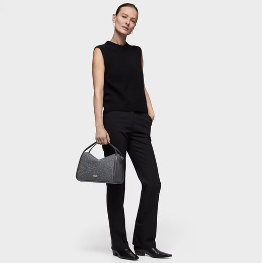 Tous Kaos Mini Lines City Bag Dunkelgrau