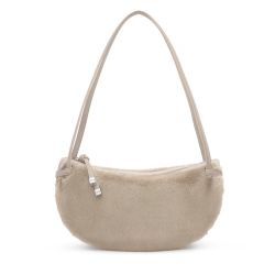Bolso de hombro Tous Halfmoon color Topo