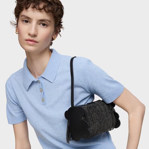 Tous Salsi Schwarze Rivere Schultertasche