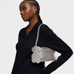Tous Salsi Silberne Schultertasche