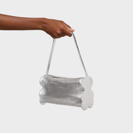 Tous Salsi Silberne Schultertasche