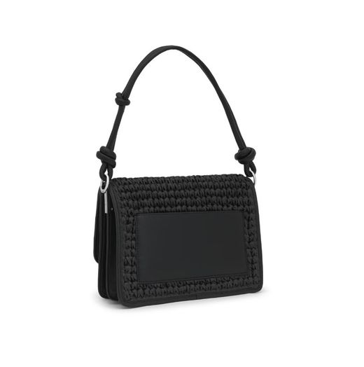 Tous Audree – Mittlere Raffia-Tasche in Schwarz