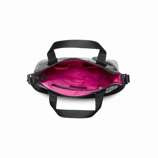 Tous schwarze wasserabweisende Vinyltasche aus Lackleder