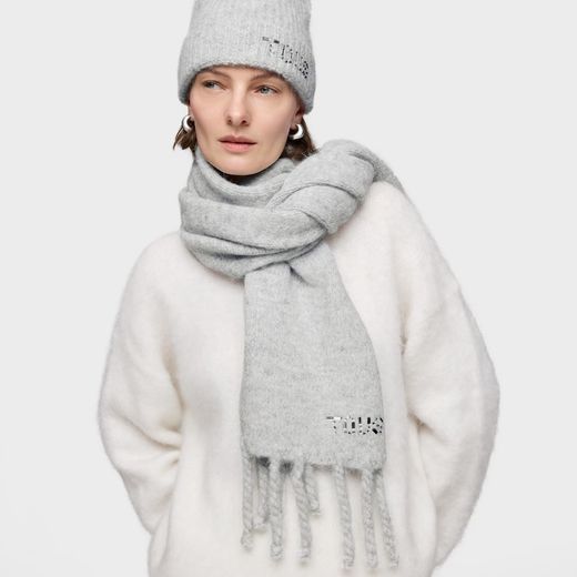 Bufanda Tous Crystal Gris Claro