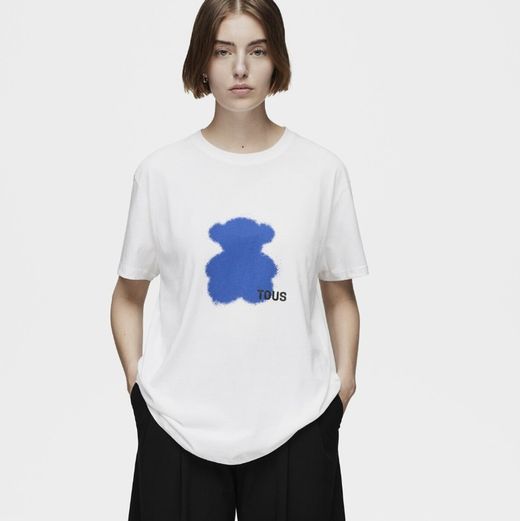 T-Shirt „Tous Bear Motifs Spray Blue“