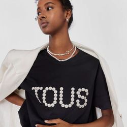 Camiseta Tous Logo Pearls