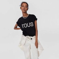 Camiseta Tous Logo Pearls