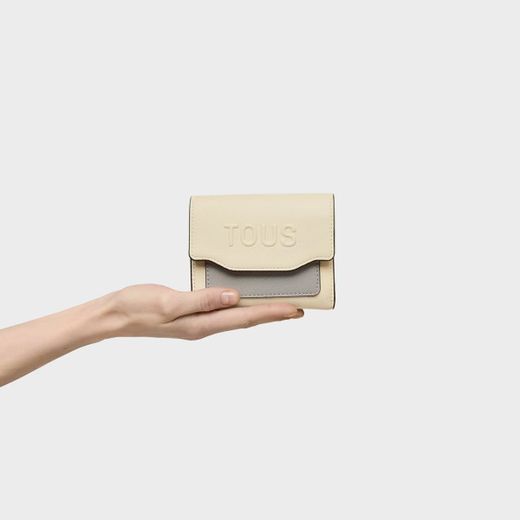 Sac à main Tous Audree Saffiano beige et gris