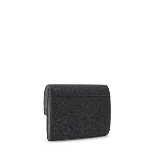 Tous Audree Saffiano Handtasche in Schwarz und Grau