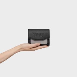 Tous Audree Saffiano Handtasche in Schwarz und Grau