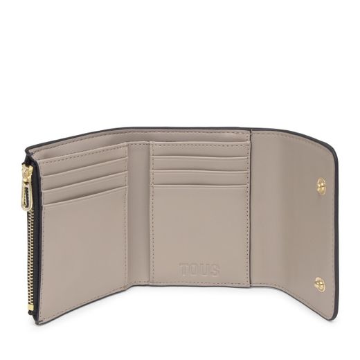 Tous Flap Kaos Ikon Dunkelgraue Geldbörse