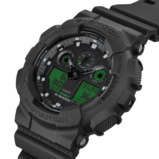Casio G-Shock de hombre GA-100 en color negro y esfera verde