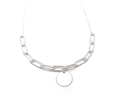Colgante con placa de plata personalizable