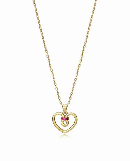 Colgante de corazon Viceroy en plata bañada en oro