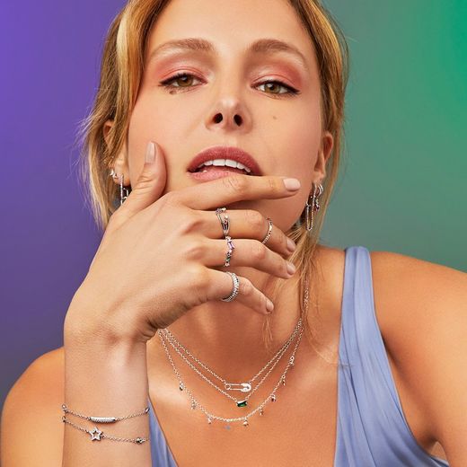 Anhänger aus weiß plattiertem Silber