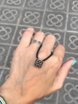 Anhänger aus Silber und Nylon mit Kachel Panot Barcelona