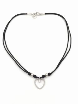 Silberanhänger mit Herz, aus Nylon