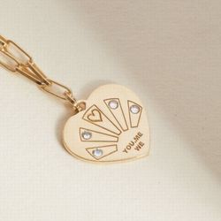 Anhänger aus vergoldetem Sterlingsilber mit Herz und Zirkonia