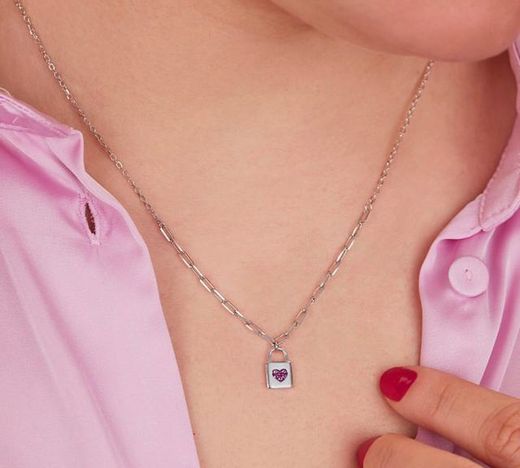 Vorhängeschloss-Anhänger aus Sterlingsilber