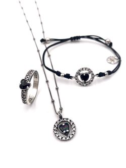 Silberanhänger Liebe Schwarz