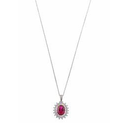 Colgante de plata Rosetón Strawberry