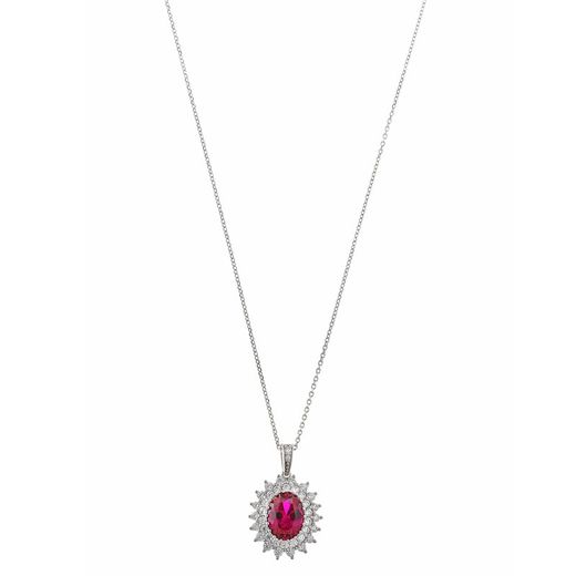 Colgante de plata Rosetón Strawberry
