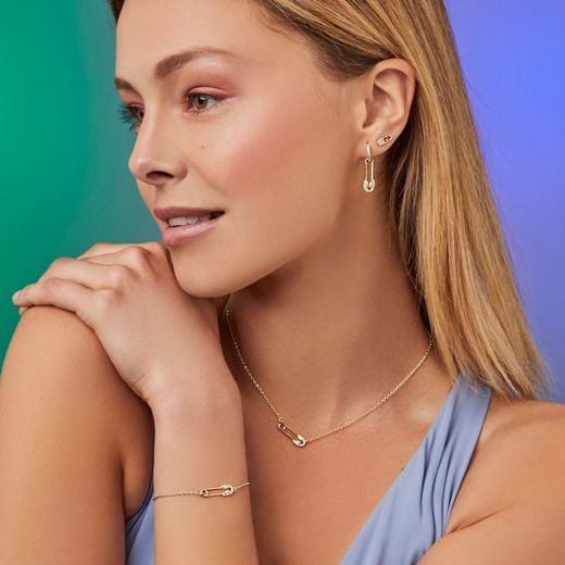 Sicherheitsanhänger aus mehrfarbigem Silber