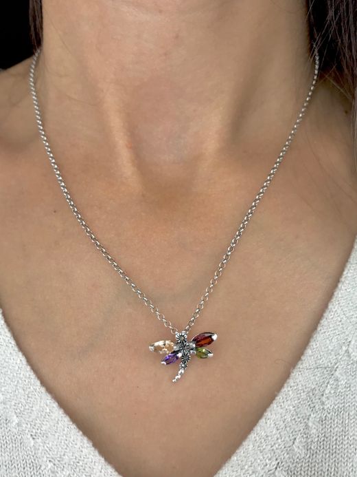 Colgante Elegant en plata de ley Dragon-fly