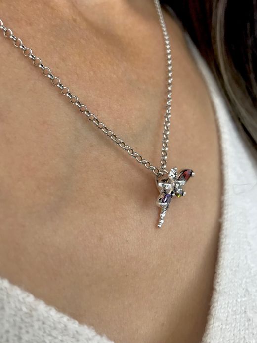 Colgante Elegant en plata de ley Dragon-fly