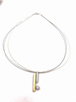 Pendentif barres en argent sterling